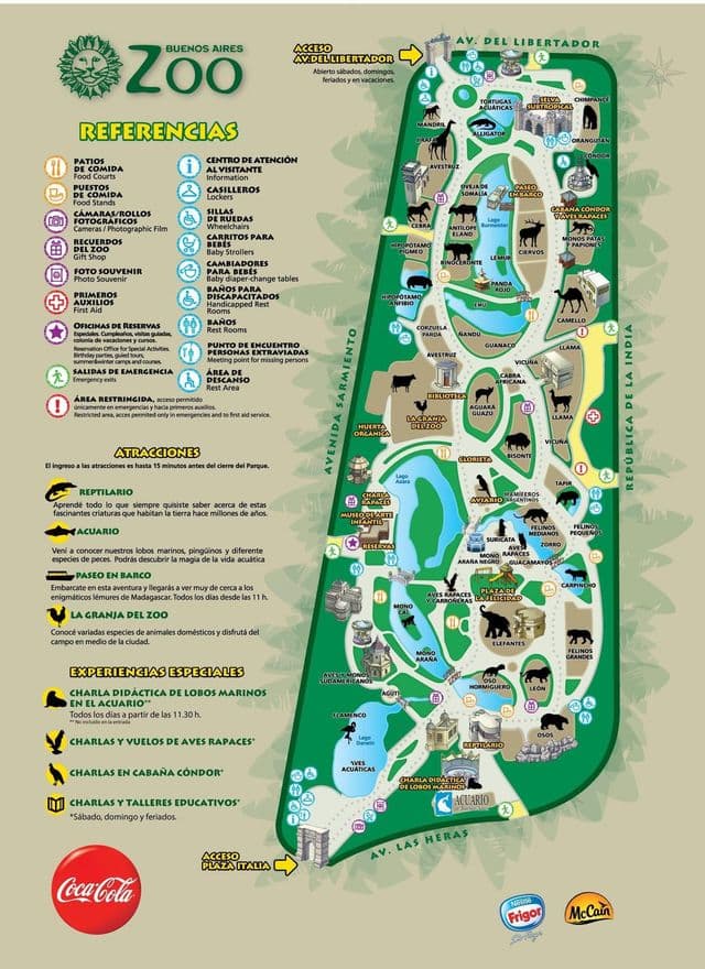 Buenos Aires zoo park map